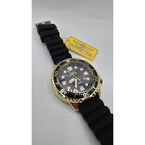 Invicta Men's Pro Diver 48mm Quartz Gold Tone Black Dial Watch 49547 New In Box